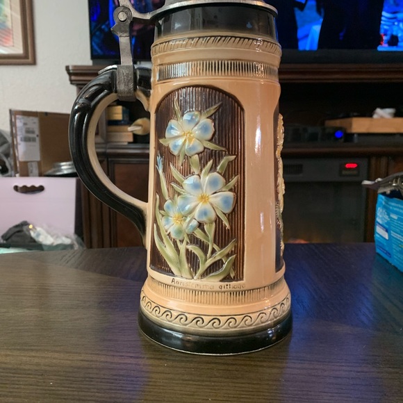 Sitzendorf Ceramic—Vintage, Large, German Bier Stein - Picture 5 of 12